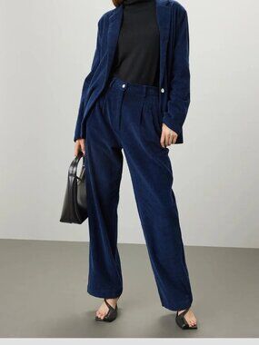 DONNI. Cord Pleated Trousers Made In USA Size XL MSRP $214